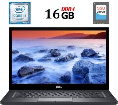 Ультрабук Dell Latitude 7480 / 14" (1920x1080) IPS / Intel Core i5-6300U (2 (4) ядра по 2.4 - 3.0 GHz) / 16 GB DDR4 / 240 GB SSD / Intel HD Graphics 520 / WebCam / HDMI