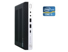 Неттоп HP EliteDesk 800 G4 Desktop Mini USFF / Intel Core i5-8500T (6 ядер по 2.1 - 3.5 GHz) / 8 GB DDR4 / 256 GB SSD NVMe / Intel UHD Graphics 630 / 35W