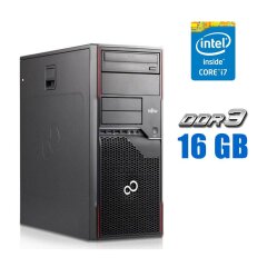 ПК Fujitsu Celsius W420 Tower / Intel Core i7-3770 (4 (8) ядра по 3.4 - 3.9 GHz) / 16 GB DDR3 / 128 GB SSD + 500 GB HDD / Intel HD Graphics 4000 / DVD-ROM