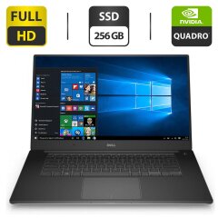 Мобильная рабочая станция Б-класс Dell Precision 5510 / 15.6" (1920x1080) IPS / Intel Core i7-6820HQ (4 (8) ядра по 2.7 - 3.6 GHz) / 32 GB DDR4 / 256 GB SSD / nVidia Quadro 1000M, 2 GB GDDR3, 128-bit / WebCam / HDMI