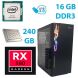 Golden Field Phantom Tower New / Intel Core i5-4590 (4 ядра по 3.3 - 3.7 GHz) / 16 GB DDR3 (2x8GB) / 240 GB SSD new+500 GB HDD / AMD Radeon RX 580 4GB / 650W GameMax + Мышь Marvo M309 с игровой поверхностью купить
