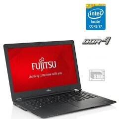 Ноутбук Fujitsu LifeBook U757 / 15.6" (1366x768) TN / Intel Core i7-6500U (2 (4) ядра по 2.5 - 3.1 GHz) / 8 GB DDR4 / 120 GB SSD / Intel HD Graphics 520 / WebCam