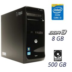 ПК HP Pro 3500 Tower / Intel Core i3-3220 (2 (4) ядра по 3.3 GHz) / 8 GB DDR3 / 500 GB HDD / Intel HD Graphics 2500