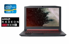 Игровой ноутбук Acer Nitro 5 AN515-42 / 15.6" (1920x1080) IPS / AMD Ryzen 5-2500U (4 (8) ядра по 2.0 - 3.6 GHz) / 16 GB DDR4 / 500 GB SSD / AMD Radeon RX 560X, 4 GB GDDR5, 128-bit / WebCam / Windows 10