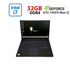 Игровой ноутбук Lenovo ThinkPad X1 Extreme / 15.6" (1920x1080) IPS / Intel Core i7-8750H (6 (12) ядра по 2.2 - 4.1 GHz) / 32 GB DDR4 / 512 GB SSD / nVidia GeForce GTX 1050 Ti Max-Q, 4 GB GDDR5, 128-bit / WebCam
