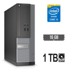 Компьютер Dell OptiPlex 3020 SFF / Intel Core i5-4570 (4 ядра по 3.2 - 3.6 GHz) / 16 GB DDR3 / 1000 GB HDD / Intel HD Graphics 4600 / 255W / DisplayPort