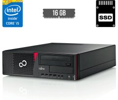 Комп'ютер Fujitsu Esprimo E720 E90+ SFF / Intel Core i5-4570 (4 ядра по 3.2 - 3.6 GHz) / 16 GB DDR3 / 120 GB SSD / Intel HD Graphics 4600 / 280W / DVD-RW / DisplayPort