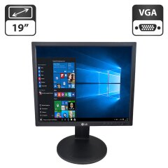 Монитор LG 19MB35PM-B / 19" (1280x1024) IPS / VGA, DVI / Встроенные колонки 2x 2W / VESA 75x75 + Кабель питания и VGA
