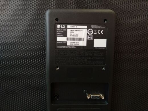 Монітор LG 22M38A-B / 21.5" (1920x1080) TN / VGA / VESA 75x75