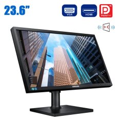 Монитор Samsung S24E650PL / 23.6" (1920x1080) PLS / VGA, HDMI, DisplayPort, Audio / Встроенные колонки 2x 2W 