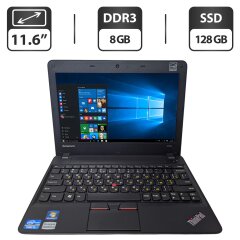 Нетбук Б-класс Lenovo ThinkPad X121e / 11.6" (1366x768) TN / Intel Core i3-2367M (2 (4) ядра по 1.4 GHz) / 8 GB DDR3 / 128 GB SSD / Intel HD Graphics 3000 / WebCam