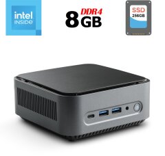 Неттоп CSL Narrow Box Premium 89485 CSL23062 USFF / Intel N200 (4 ядра по 1.8 - 3.7 GHz) / 8 GB DDR4 / 256 GB SSD / Intel UHD Graphics / DisplayPort / HDMI / Wi-Fi + Блок живлення