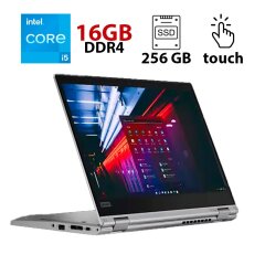 Ноутбук-трансформер Lenovo Thinkpad L13 Yoga Gen 1 / 13.3" (1920x1080) IPS Touch / Intel Core i5-10310U (4 (8) ядра по 1.7 - 4.4 GHz) / 16 GB DDR4 / 256 GB SSD / Intel UHD Graphics for 10th Generation / WebCam