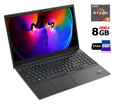 Ноутбук Б-клас Lenovo ThinkPad E15 Gen 2 / 15.6" (1920x1080) TN / AMD Ryzen 5 4500U (6 ядер по 2.3 - 4.0 GHz) / 8 GB DDR4 / 512 GB SSD / AMD Radeon Graphics / WebCam / HDMI