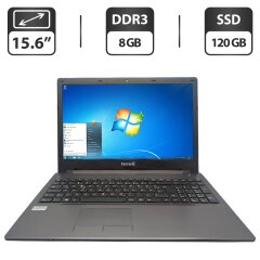 Ноутбук Terra Mobile 1513A / 15.6" (1366x768) TN / Intel Pentium N3700 (4 ядра по 1.6 - 2.4 GHz) / 8 GB DDR3 / 120 GB SSD / Intel HD Graphics / WebCam / DVD-ROM / АКБ не держит