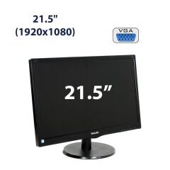 Монитор Philips 223V5LHSB2 / 21.5" (1920x1080) TFT TN WLED / DVI, VGA