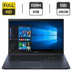 Новый ультрабук Asus VivoBook S513EA-BQ998TT / 15.6" (1920x1080) TN / Intel Core i3-1115G4 (2 (4) ядра по 4.1 GHz) / 8 GB DDR4 / 240 GB SSD / Intel UHD Graphics / WebCam / HDMI / Windows 10 Home
