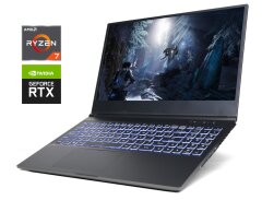 Игровой ноутбук CyberPower Tracer R / 15.6" (1920x1080) IPS / AMD Ryzen 7 4800H (8 (16) ядер по 2.9 - 4.2 GHz) / 16 GB DDR4 / 1000 GB SSD / nVidia GeForce RTX 2060, 6 GB GDDR6, 192-bit / WebCam