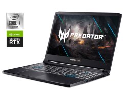 Игровой ноутбук Б-класс Acer Predator Triton 300 PT315-52 / 15.6" (1920x1080) IPS / Intel Core i7-10850H (6 (12) ядер по 2.7 - 5.1 GHz) / 16 GB DDR4 / 500 GB SSD / nVidia GeForce RTX 2070 Max-Q, 8 GB GDDR6, 256-bit / WebCam