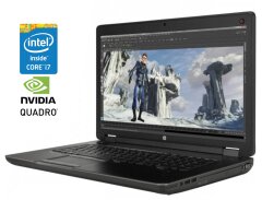 Мобильная рабочая станция HP Zbook 17 / 17.3'' (1920x1080) IPS / Intel Core i7-4700MQ (4 (8) ядра по 2.4 - 3.4 GHz) / 16 GB DDR3 / 512 GB SSD / nVidia Quadro K5100M, 8 GB GDDR5, 256-bit / WebCam / DVD-RW / Win 10 Pro
