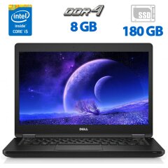 Ультрабук Dell Latitude 5480 / 14" (1366x768) TN / Intel Core i5-7300U (2 (4) ядра по 2.6 - 3.5 GHz) / 8 GB DDR4 / 180 GB SSD / Intel HD Graphics 620 / HDMI
