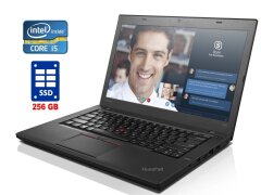 Ноутбук Lenovo ThinkPad T460 / 14" (1920x1080) TN / Intel Core i5-6300U (2 (4) ядра по 2.4 - 3.0 GHz) / 8 GB DDR4 / 240 GB SSD / Intel HD Graphics 520 / WebCam / Windows 10 Pro