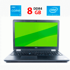 Ноутбук Dell Latitude E5570 / 15.6" (1920x1080) IPS / Intel Core i5-6300U (2 (4) ядра по 2.4 - 3.0 GHz) / 8 GB DDR4 / 256 GB SSD / Intel HD Graphics 520