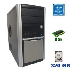 Системный блок Hyundai Pentino Silver MT / Intel 4-th gen (2 ядра 3.2GHz /2014/1150) / 8 GB DDR3 / 320 GB HDD