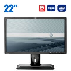 Монитор HP ZR22w / 22" (1920x1080) IPS / DVI, VGA, DisplayPort / VESA 100x100 + Кабель питания