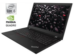 Мобільна робоча станція Б-клас Lenovo ThinkPad P15v Gen 1 / 15.6" (1920x1080) TN / Intel Core i5-10300H (4 (8) ядра по 2.5 - 4.5 GHz) / 16 GB DDR4 / 256 GB SSD + 256 GB SSD / nVidia Quadro P620, 4 GB GDDR5, 128-bit / WebCam / Win 11 Pro