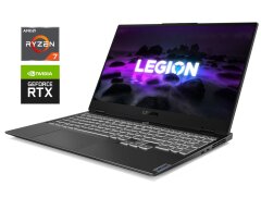 Игровой ноутбук Б-класс Lenovo Legion S7 15ACH6 / 15.6" (1920x1080) IPS / AMD Ryzen 7 5800H (8 (16) ядер по 3.2 - 4.4 GHz) / 16 GB DDR4 / 512 GB SSD / nVidia GeForce RTX 3060, 6 GB GDDR6, 192-bit / WebCam