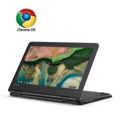 Нетбук Lenovo 300e Chromebook 2nd Gen MTK 2-in-1 / 11.6" (1366x768) IPS Touch / MediaTek MT8173 (4 ядра по 1.8 GHz) / 4 GB DDR3 / 32 GB eMMC / PowerVR GX6250 Graphics / WebCam / ChromeOS