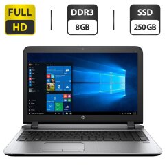 Ноутбук HP ProBook 450 G3 / 15.6" (1920x1080) TN / Intel Core i5-6200U (2 (4) ядра по 2.3 - 2.8 GHz) / 8 GB DDR3 / 250 GB SSD / Intel HD Graphics 520 / WebCam / HDMI