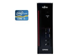 Неттоп Б-класс Fujitsu Esprimo Q556 USFF / Intel Core i5-7400T (4 ядра по 2.4 - 3.0 GHz) / 16 GB DDR4 / 2000 GB SSD / Intel HD Graphics 530