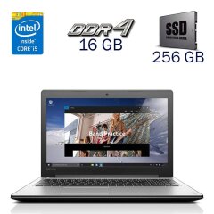 Ноутбук Lenovo Ideapad 310-15IKB / 15.6" (1366x768) TN / Intel Core i5-7300U (2 (4) ядра по 2.6 - 3.5 GHz) / 8 GB DDR4 / 256 GB SSD / Intel HD Graphics 620 / WebCam + Бездротова мишка