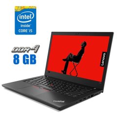 Ультрабук Lenovo ThinkPad T480 / 14" (1920x1080) IPS / Intel Core i5-8250U (4 (8) ядра по 1.6 - 3.4 GHz) / 8 GB DDR4 / 120 GB SSD / Intel UHD Graphics 620 / WebCam