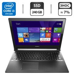 Ноутбук Б-клас Lenovo Edge 15 / 15.6" (1920x1080) IPS / Intel Core i3-5020U (2 (4) ядра по 2.2 GHz) / 8 GB DDR3 / 240 GB SSD / Intel HD Graphics 5500 + Зовнішня WebCam у комплекті
