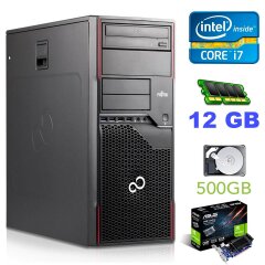 Компьютер Fujitsu Celsius W420 MT / Intel Core i7-3770 (4 (8) ядер по 3.4-3.9GHz) / 12 GB DDR3 / 500 GB HDD / nVidia GeForce GT 210 1 GB