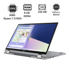 Ноутбук-трансформер Asus ZenBook Flip 15 UX562UG / 15.6" (1920x1080) IPS Touch / AMD Ryzen 7 5700U (8 (16) ядер по 1.8 - 4.3 GHz) / 8 GB DDR4 / 256 GB SSD M.2 / nVidia GeForce MX450, 2 GB GDDR6, 64-bit / WebCam / USB 3.2 / HDMI