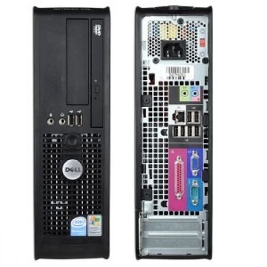 Dell Optiplex 755 SFF / Intel Core 2 Quad Q6600 (4 ядра по 2.4GHz) / 6GB RAM / 250GB HDD / Radeon HD 7570 1GB GDDR5 + монитор Fujitsu B19-6 / 19' / 1280x1024