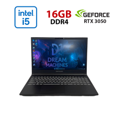 Игровой ноутбук Б-класс Dream Machines GM5AGEE / 15.6" (1920x1080) IPS / Intel Core i5-12450H (8 (12) ядер по 3.3 - 4.4 GHz) / 16 GB DDR5 / 512 GB SSD / nVidia GeForce RTX 3050, 4 GB GDDR6, 128-bit / WebCam