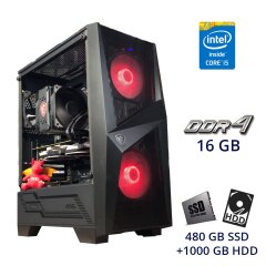 Игровой ПК MSI MAG FORGE 100M PRO Tower / Intel Core i5-10400F (6 (12) ядер по 2.9 - 4.3 GHz) / 16 GB DDR4 / 480 GB SSD+1000 GB HDD / nVidia GeForce GTX 1070, 8 GB GDDR5, 256-bit / 620W / Integrated Wi-Fi
