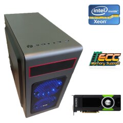 Металический MiDiTower / Intel Xeon E5-1620 (4 (8) ядер по 3.6 - 3.8 GHz) new / 16 GB DDR3 ECC new / 1000 GB HDD / nVidia Quadro FX3800 1GB GDDR3 (256bit) / 800W new