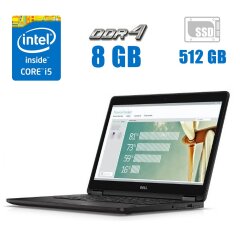 Нетбук Б-класс Dell Latitude E7270 Carbon / 12.5" (1920x1080) IPS Touch / Intel Core i5-6300U (2 (4) ядра по 2.4 - 3.0 GHz) / 8 GB DDR4 / 512 GB SSD / Intel HD Graphics 520 / WebCam