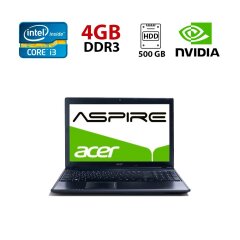 Ноутбук Acer Aspire 5755G / 15.6" (1366x768) TN / Intel Core i3-2350M (2 (4) ядра по 2.3 GHz) / 4 GB DDR3 / 500 GB HDD / nVidia GeForce GT 630M, 1 GB GDDR5, 128-bit / WebCam