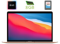 Ноутбук Apple MacBook Air A2337 / 13.3" (2560x1600) IPS / Apple M1 (8 ядер по 2.1 - 3.2 GHz) / 8 GB DDR3 / 256 GB SSD / Apple M1 GPU / WebCam