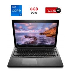Ноутбук Б-клас Lenovo G500 / 15.6" (1366x768) TN / Intel Core i3-4000M (2 (4) ядра по 2.4 GHz) / 8 GB DDR3 / 240 GB SSD / Intel HD Graphics 2500 / WebCam