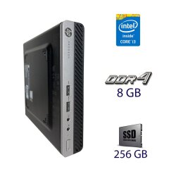 Новий неттоп HP ProDesk 400 G5 USFF (6GE67AV) / Intel Core i3-9100T (4 ядра по 3.1 - 3.7 GHz) / 8 GB DDR4 / 256 GB SSD / Intel UHD 630
