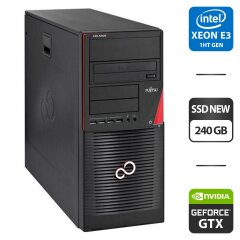 Рабочая станция Fujitsu Celsius W530 Workstation Tower / Intel Xeon E3-1246 v3 (4 (8) ядра по 3.5 - 3.9 GHz) / 16 GB DDR3 / 240 GB SSD NEW / nVidia GeForce GTX 950, 2 GB GDDR5, 128-bit / DVD-ROM
