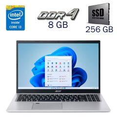 Ультрабук Acer Aspire 5 A515-56-32DK / 15.6" (1920x1080) IPS / Intel Core i3-1115G4 (2 (4) ядра по 3.0 - 4.1 GHz) / 8 GB DDR4 / 256 GB SSD / Intel UHD Graphics for 11th Generation / WebCam